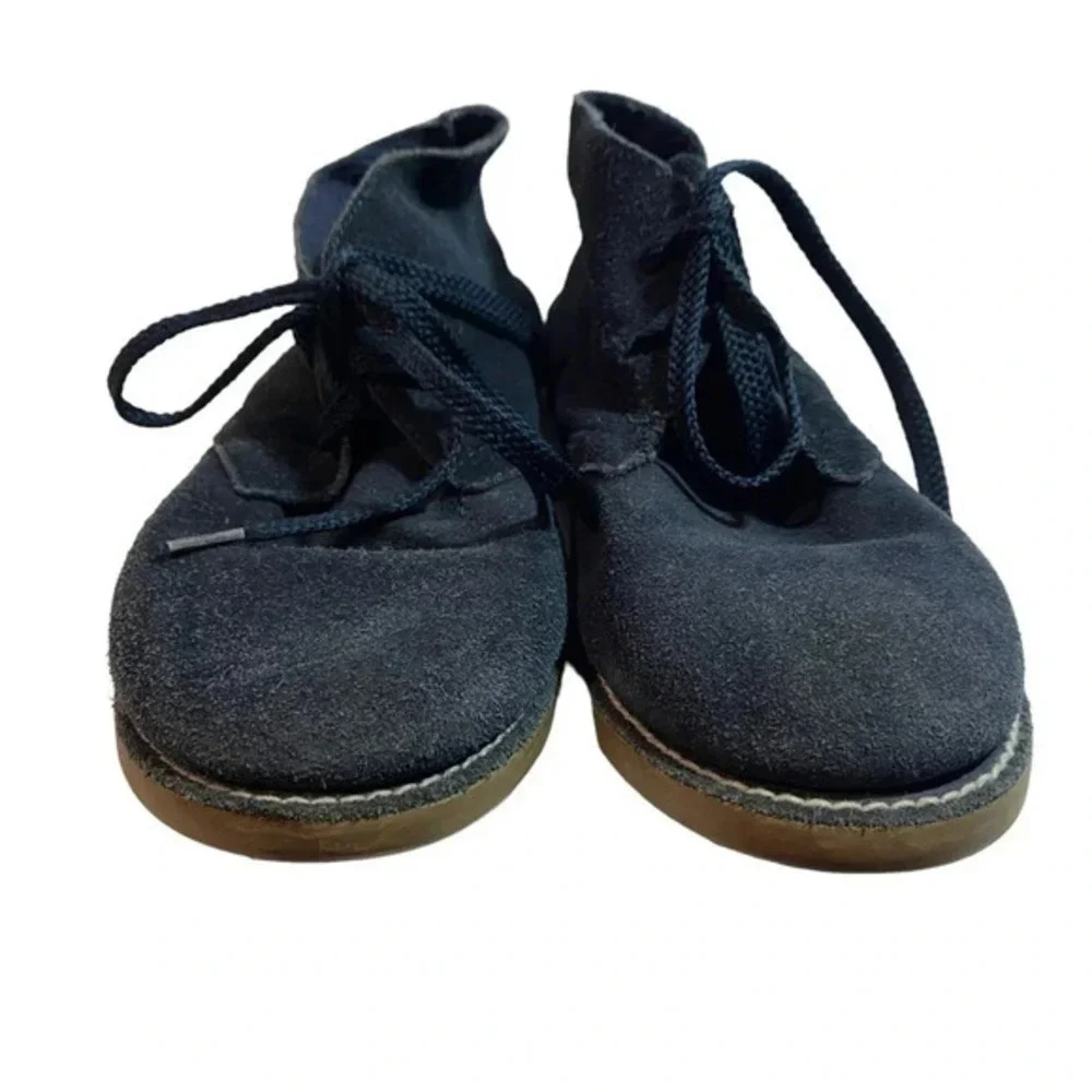 Crewcuts Chukka Desert Boots Navy Blue Suede Lace Up Ankle Shoes
